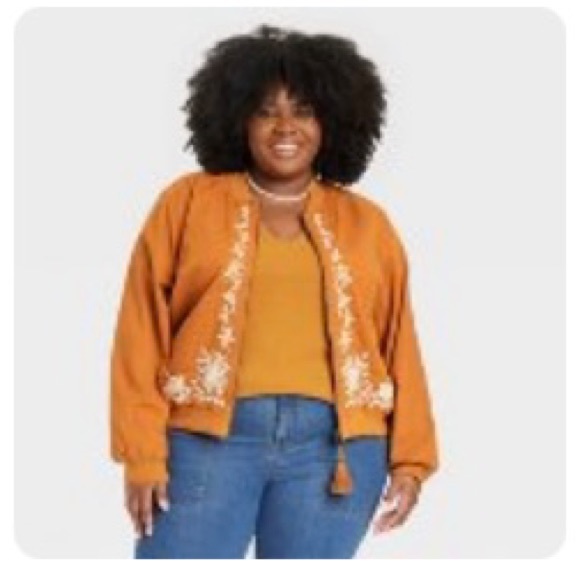 Knox Rose Jackets & Blazers - Knox Rose Embroidered Bomber Jacket